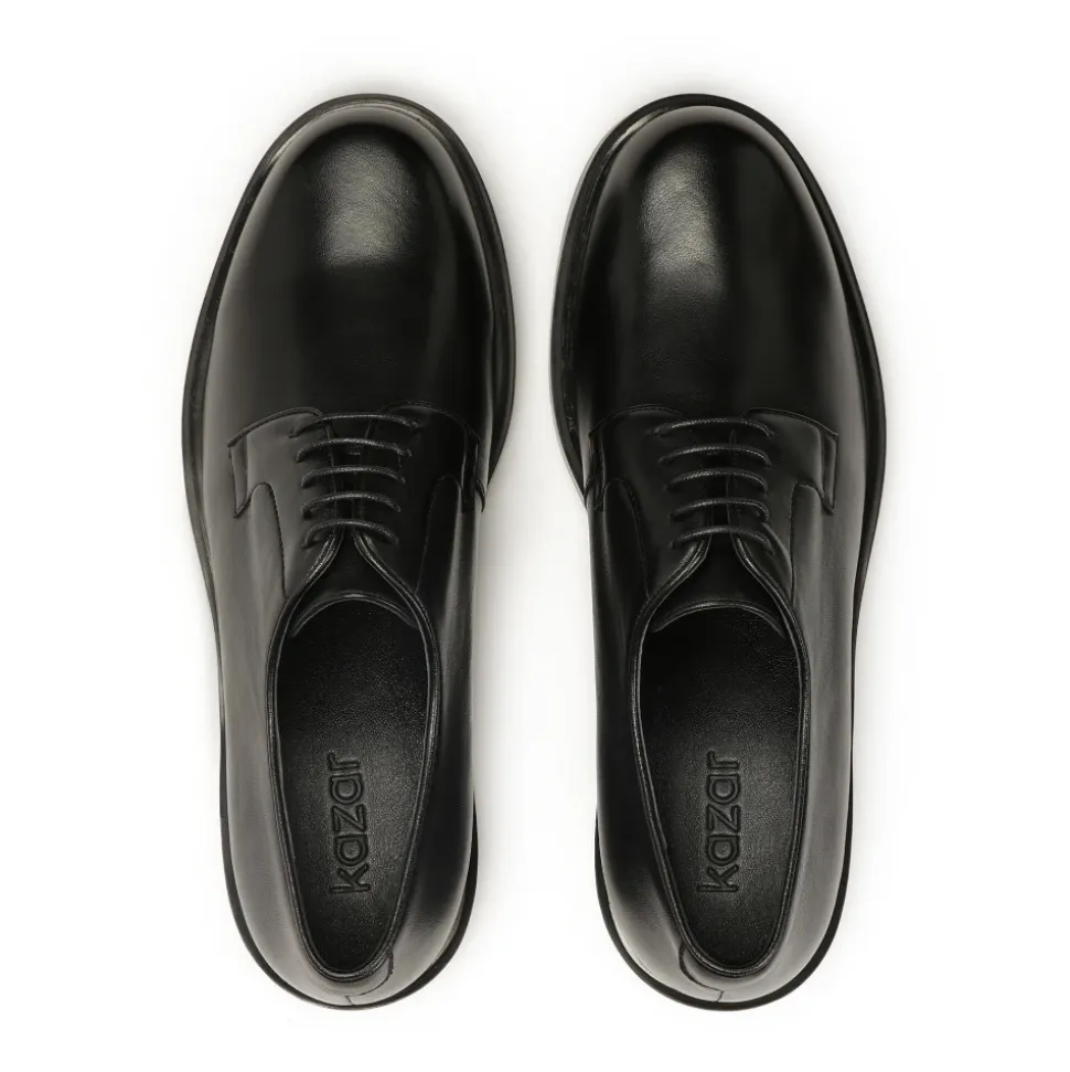 Casual zwarte derby halfschoenen