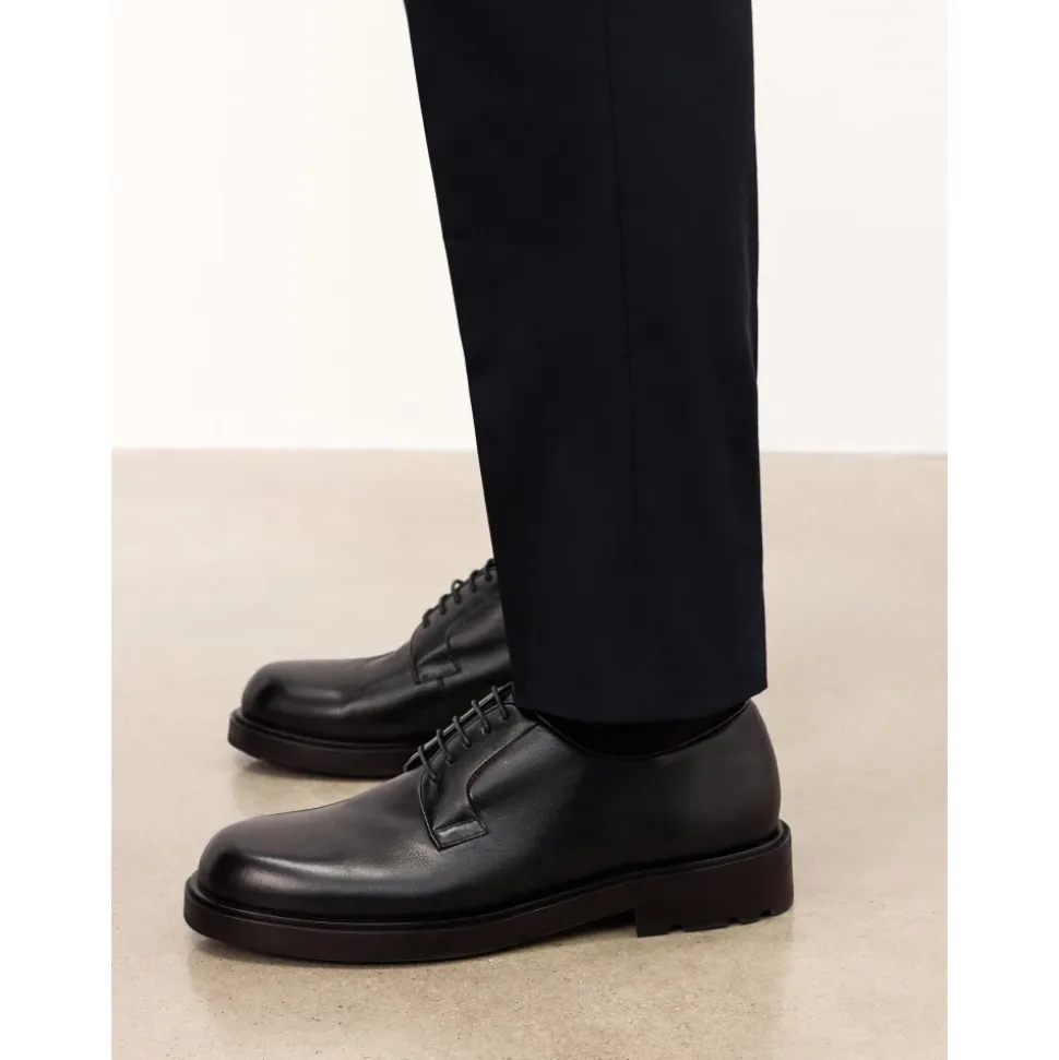 Casual zwarte derby halfschoenen