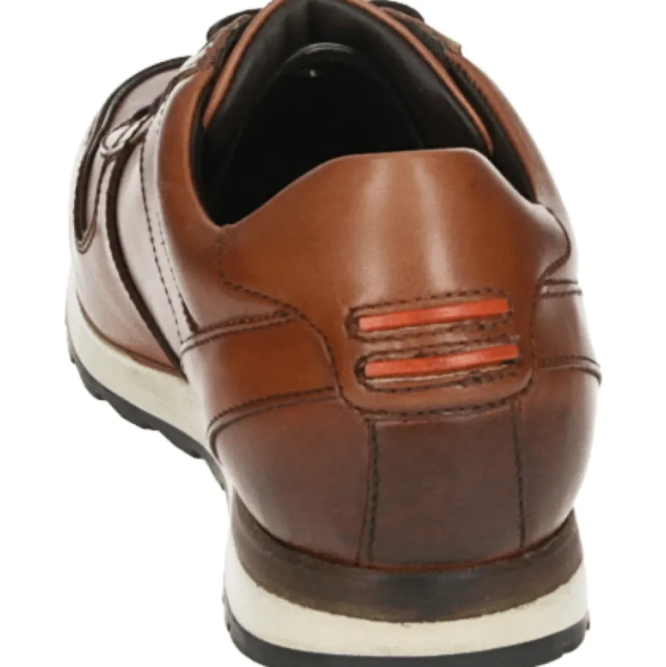 Casual Leren Schoenen Cognac Kleur