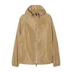 Checker-tape Nylon Hooded Jacket