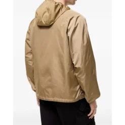 Checker-tape Nylon Hooded Jacket