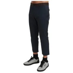 Chique Gestreepte Cropped Casual Broek