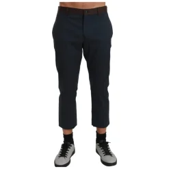 Chique Gestreepte Cropped Casual Broek