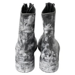 Chique Zwarte Veterschoenen Grijs-Wit