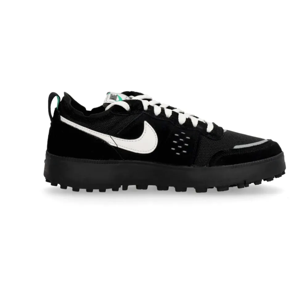 City Zwarte Sneakers met Groene Accenten