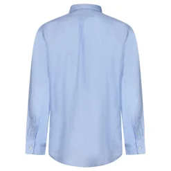 Clear Blue Linen Button-Down Shirt