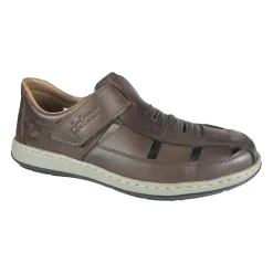 Cognac Kleurige Platte Sandalen