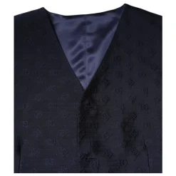Donkerblauw Logo Wol Formeel Vest