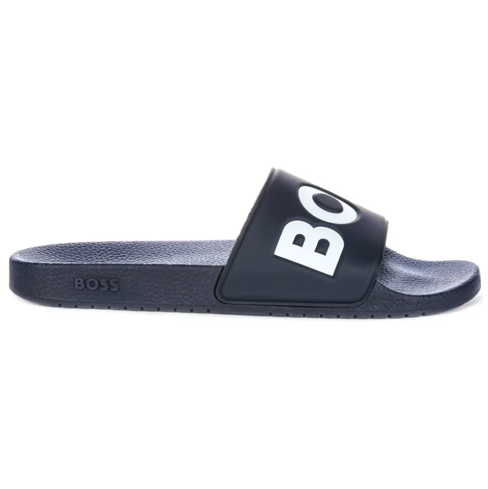 Donkerblauwe Slide Sandalen voor Heren