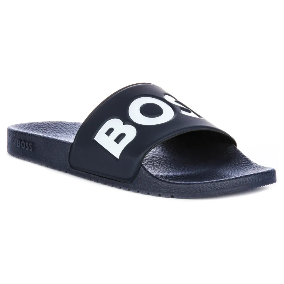 Donkerblauwe Slide Sandalen voor Heren