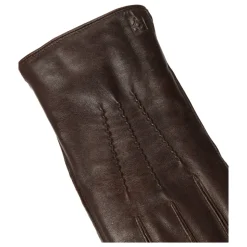 Donkerbruine handschoenen met touchscreen-functionaliteit