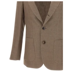 Drieknoopsblazer met piek revers
