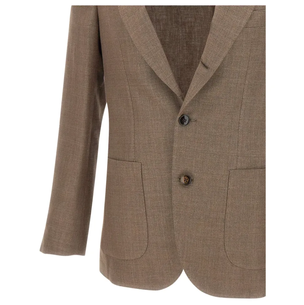 Drieknoopsblazer met piek revers