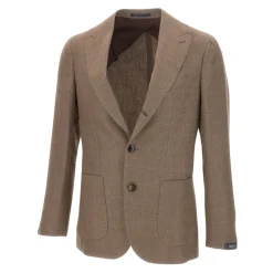 Drieknoopsblazer met piek revers