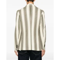 Dubbelrijige blazer met piek revers en strepen