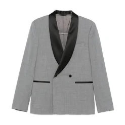 Dubbelrijige blazer met sjaalkraag
