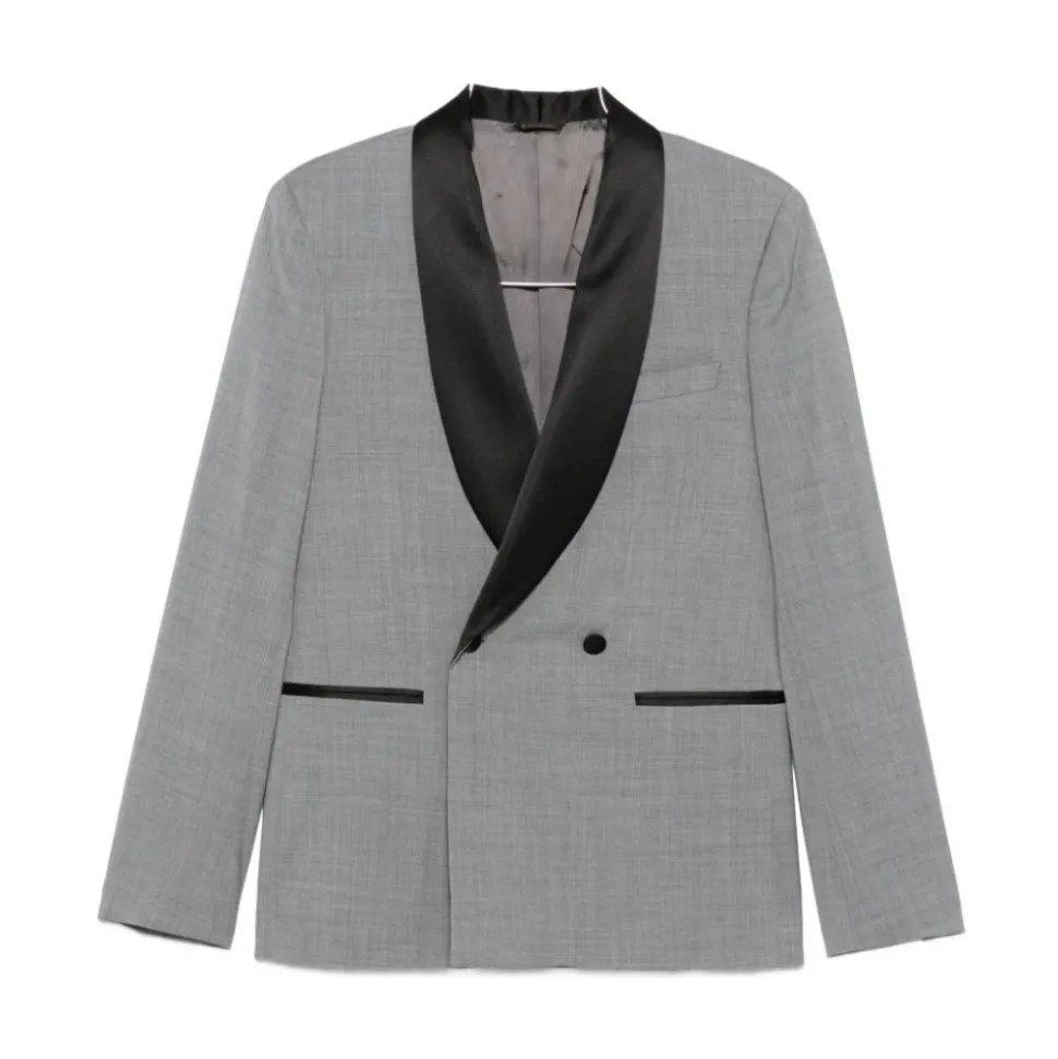 Dubbelrijige blazer met sjaalkraag