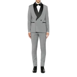 Dubbelrijige blazer met sjaalkraag