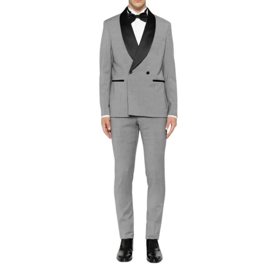 Dubbelrijige blazer met sjaalkraag