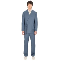 Dubbelrijige, op maat gemaakte kimono jas