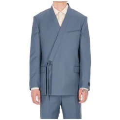 Dubbelrijige, op maat gemaakte kimono jas