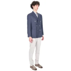 Dubbelrijige Tailored Woven Jas