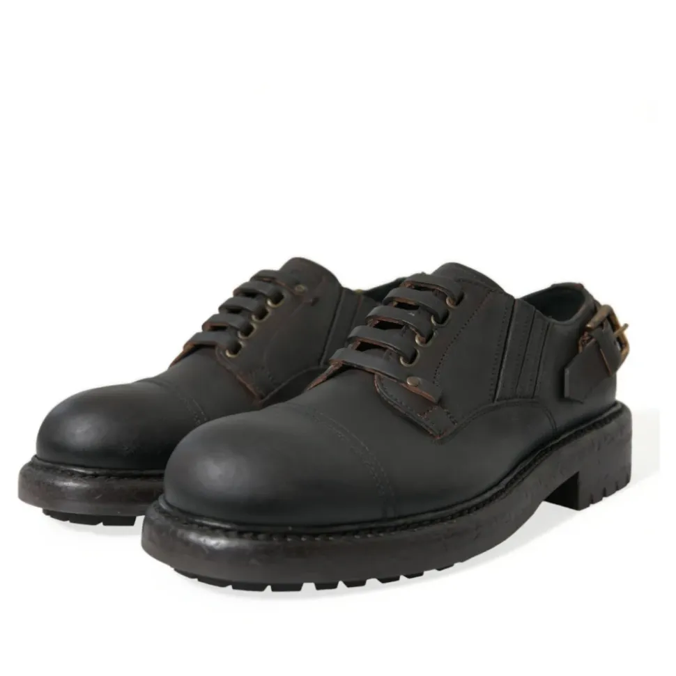 Elegante Heren Leren Derby Schoenen