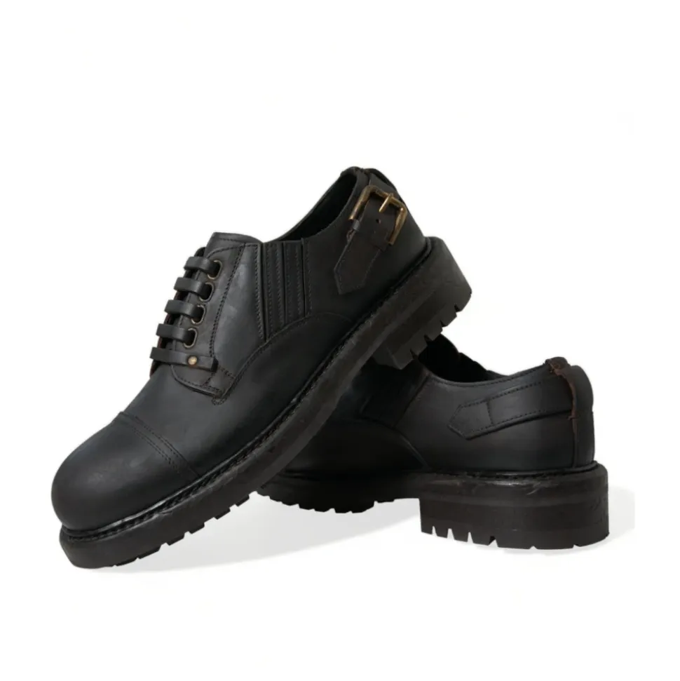 Elegante Heren Leren Derby Schoenen