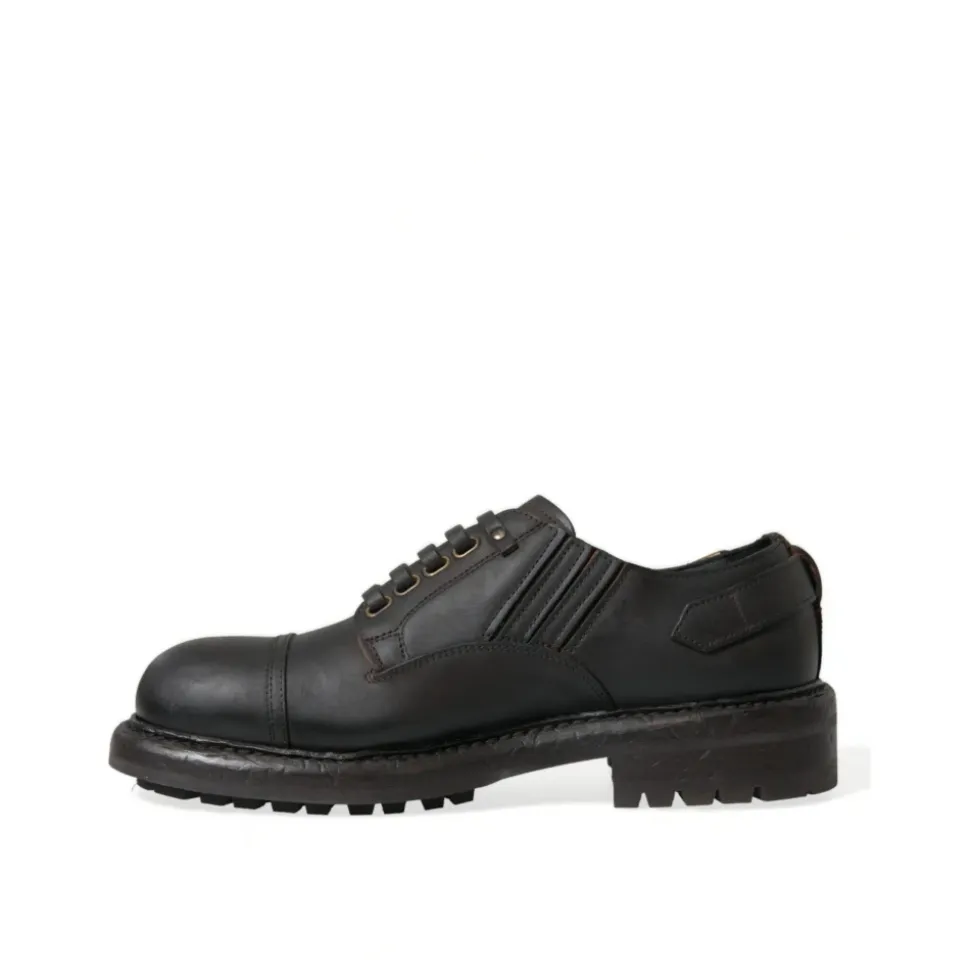Elegante Heren Leren Derby Schoenen