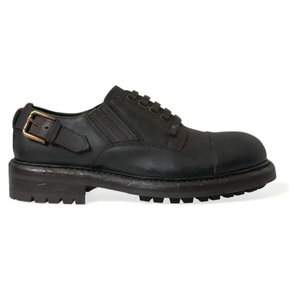 Elegante Heren Leren Derby Schoenen
