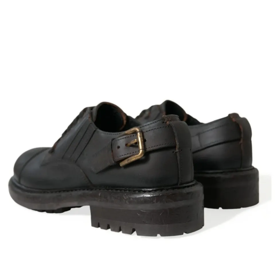 Elegante Heren Leren Derby Schoenen