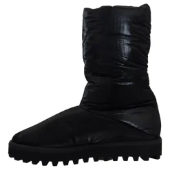 Elegante Mid-Calf Laarzen van Zwart Polyester