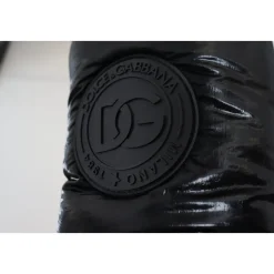 Elegante Mid-Calf Laarzen van Zwart Polyester