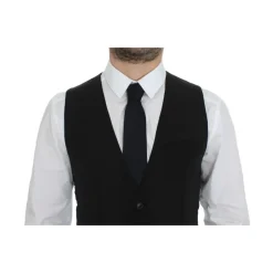 Elegante Zwarte Wollen Vest