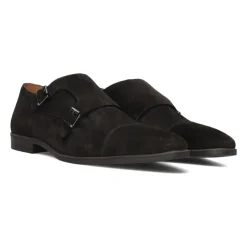 Elegante bruine suède schoenen met gesp
