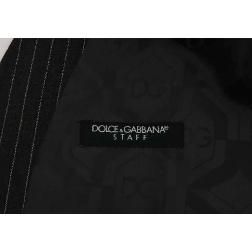 Elegante Grijze Gestreepte Vest