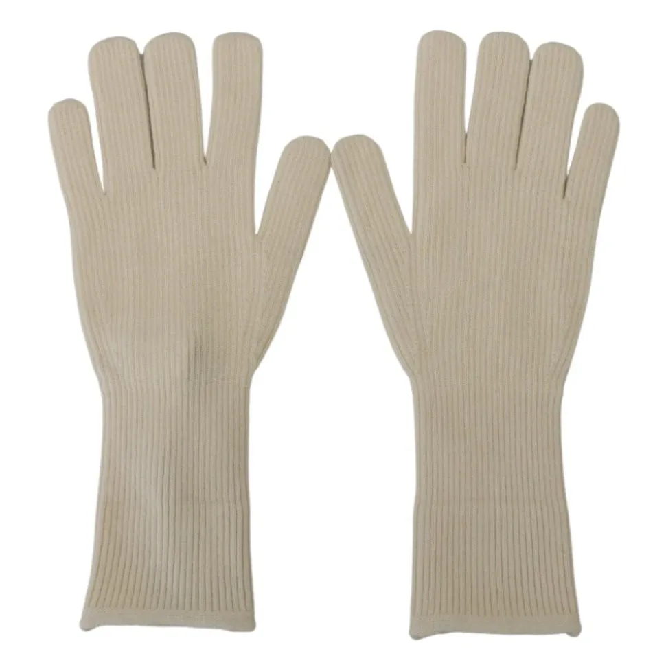 Elegante witte kasjmierhandschoenen