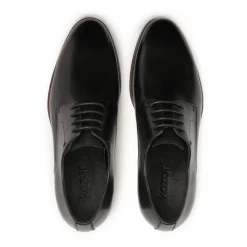 Elegante zwarte herenschoenen voor pak