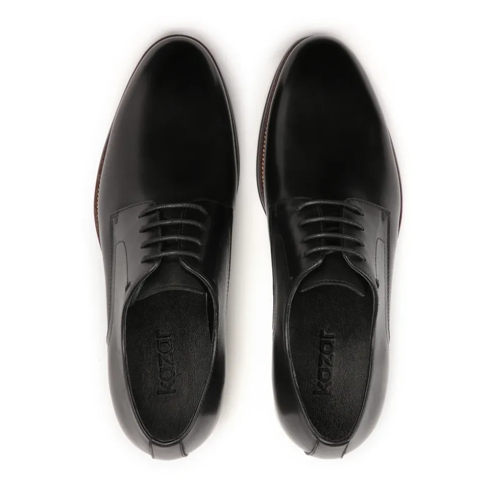 Elegante zwarte herenschoenen voor pak
