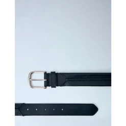 Embossed Seam Leren Riem