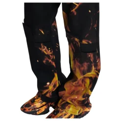 Fire Print Jeans met Inserts