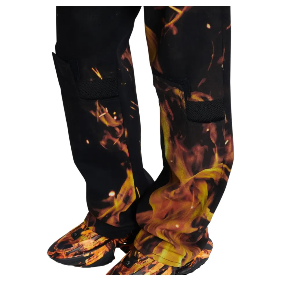 Fire Print Jeans met Inserts