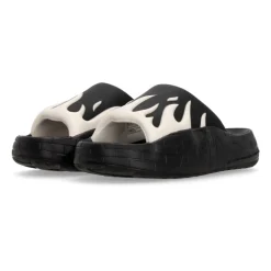Flame Shape Slide Slippers Wit/Zwart