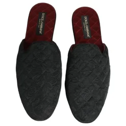 Floral Brocade Slides