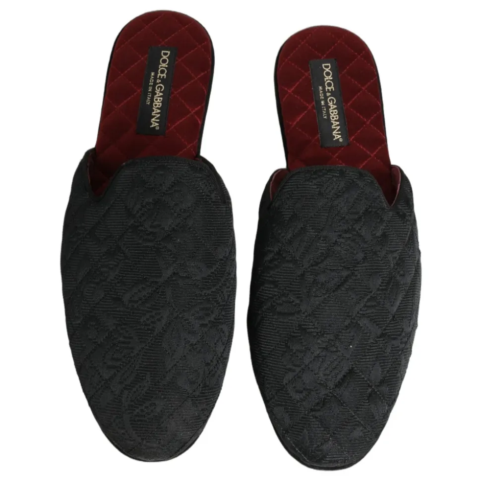 Floral Brocade Slides