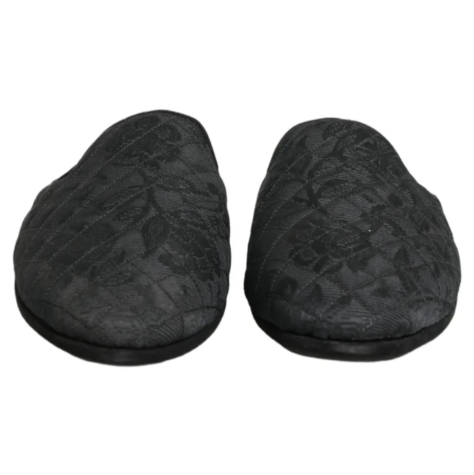 Floral Brocade Slides