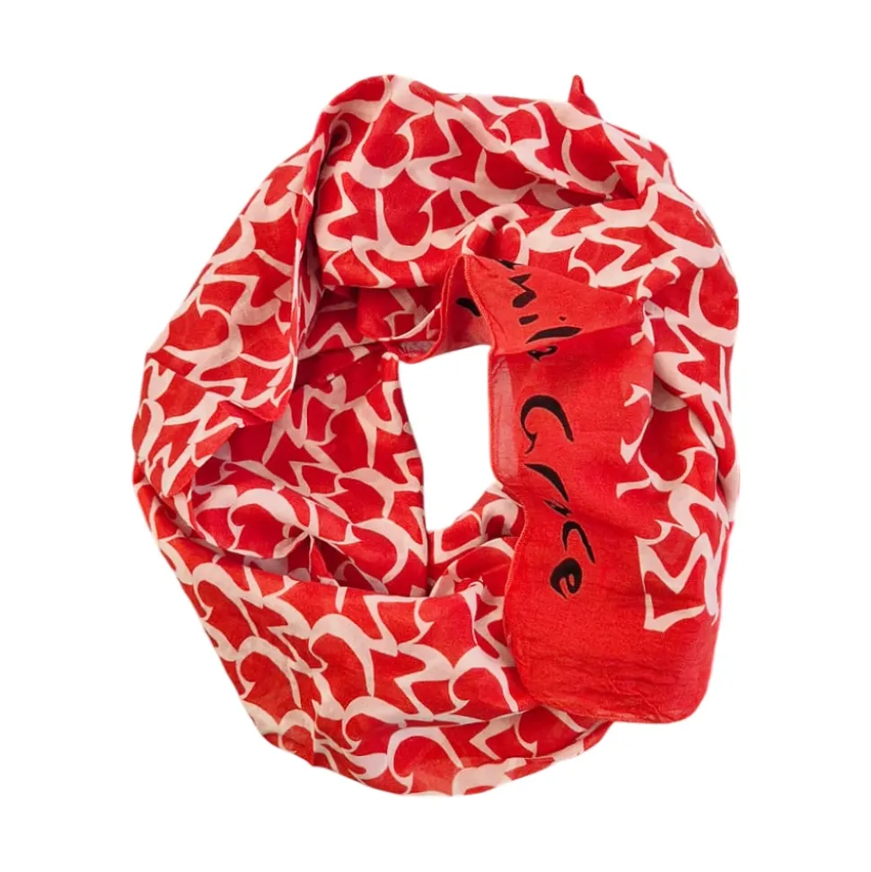 Foulard con fantasia logo