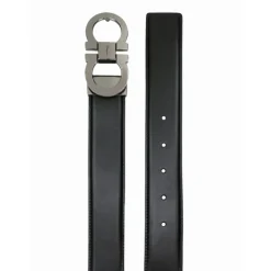 Gancini Buckle Leather Belt