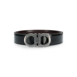 Gancini Buckle Leather Belt