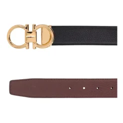 Gancini Reversible Leather Belt